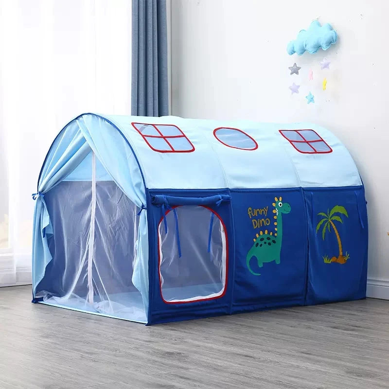 Large Kids Play House Tent With Window Portable Children Bed Tent For Boys Girls Indoor Play Game House Castle