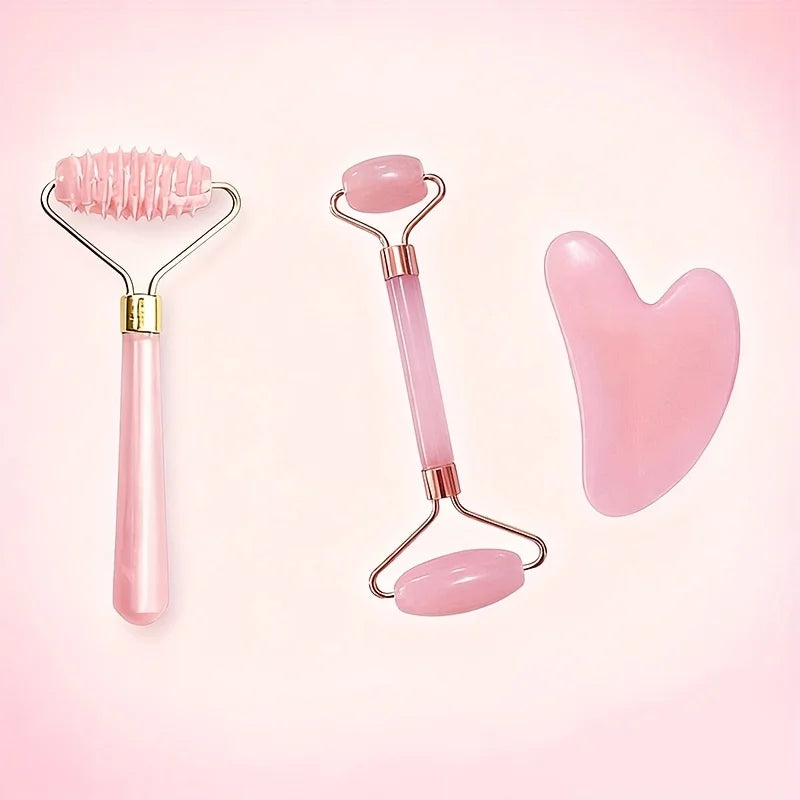 Facial Roller Set, Heart Face Massager