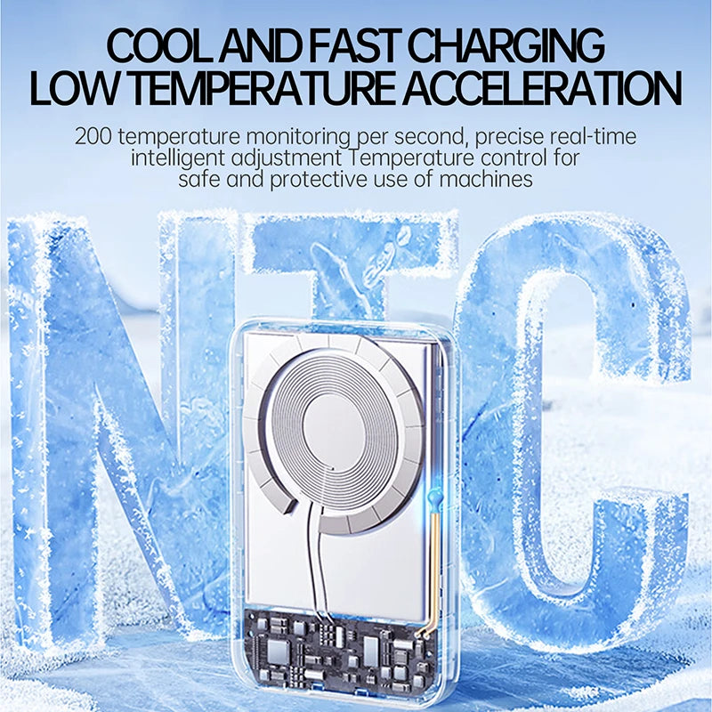 20W 10000mAh Thin Wireless Power Bank Magnetic Portable Fast Charging External Battery for Magsafe with LED Digital Display