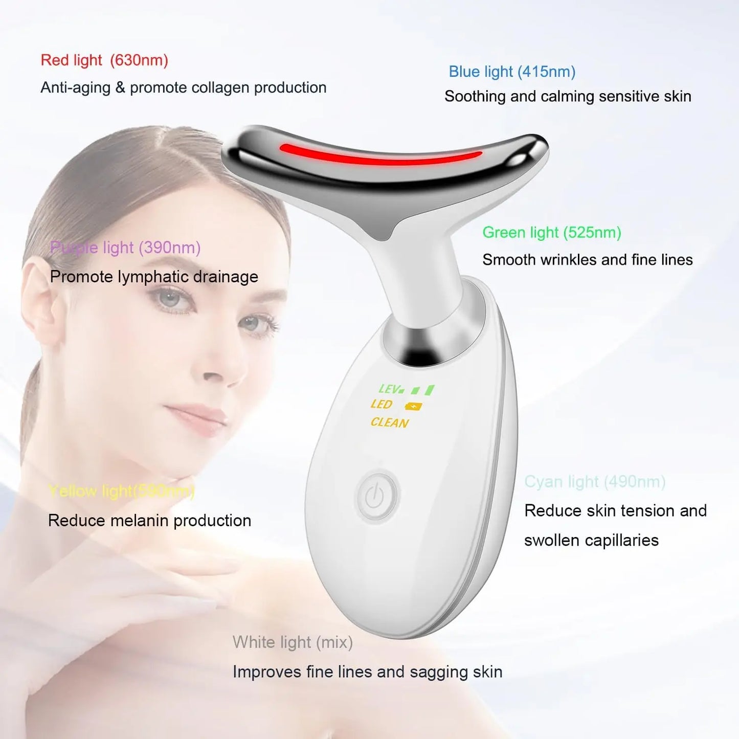 Face and Neck Massager Tools, Portable Facial Beauty Device