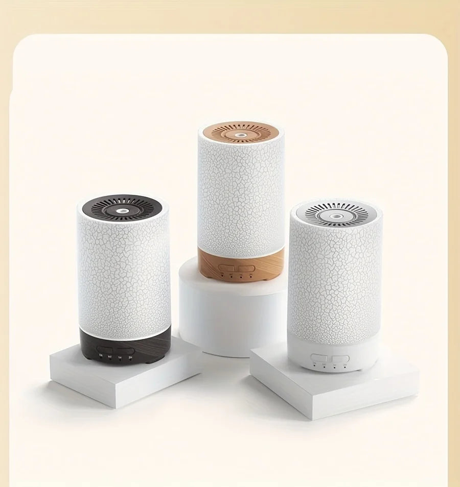150ml Crack Design Essential Oil Diffuser with 7 Color LED USB Ultrasonic Air Humidifier for Living Room Office