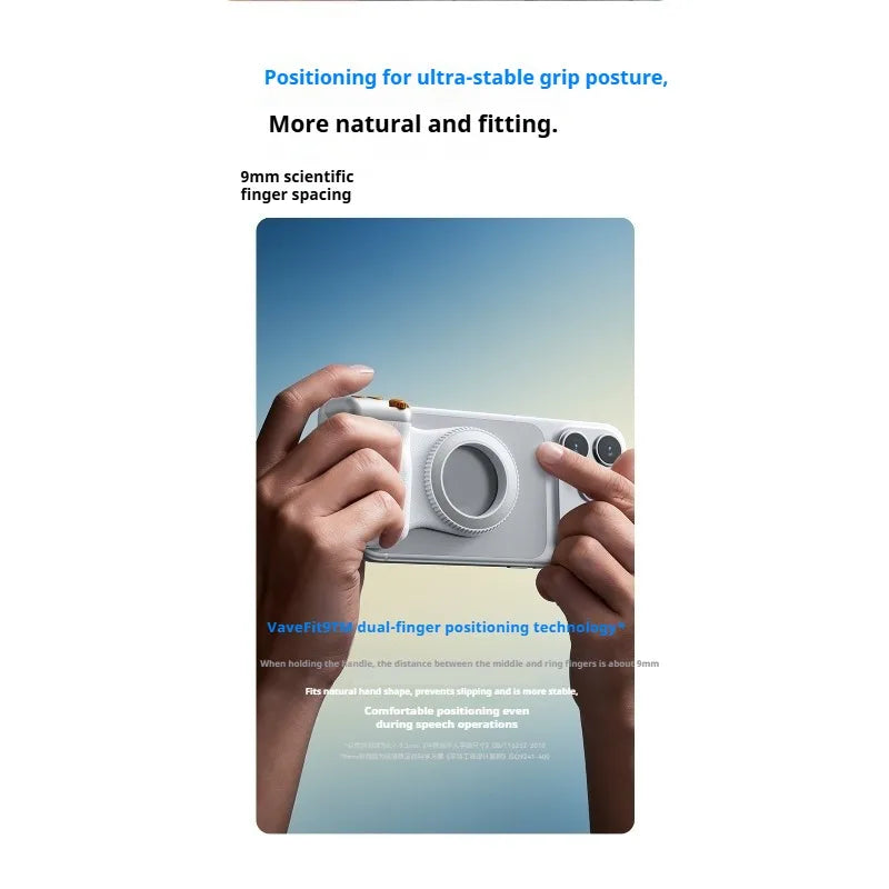 Mobile phone magnetic assistant camera DSLR style suitable for iPhone and Android, comfortable ergonomic grip handle, lightweigh