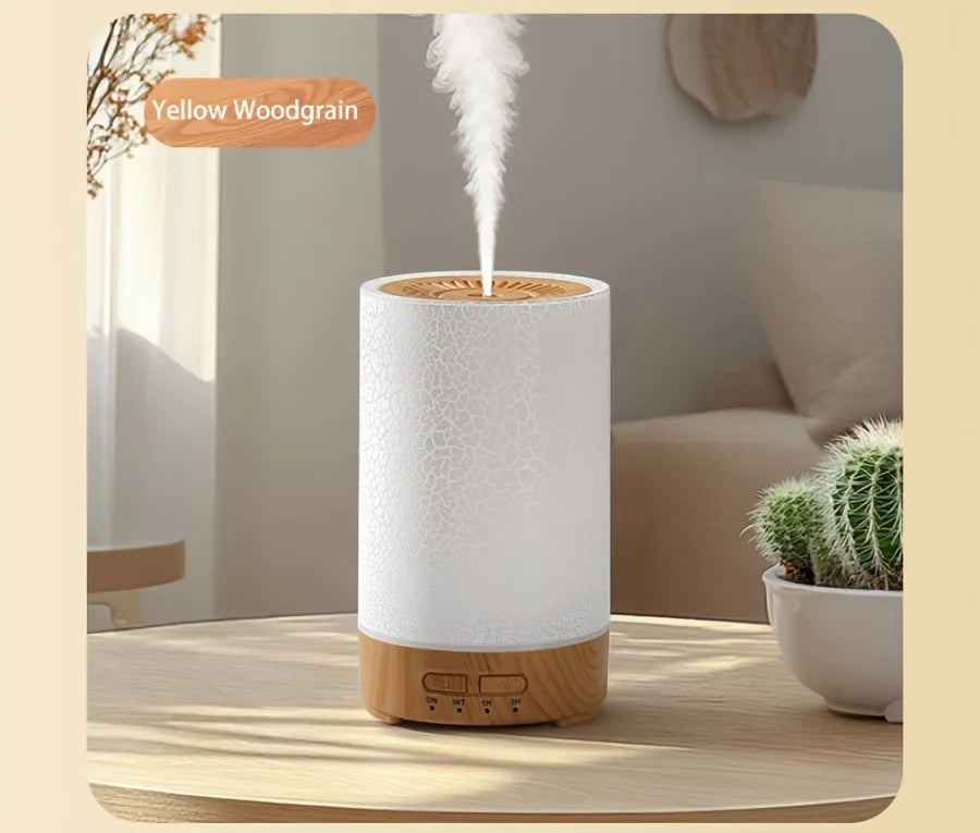150ml Crack Design Essential Oil Diffuser with 7 Color LED USB Ultrasonic Air Humidifier for Living Room Office