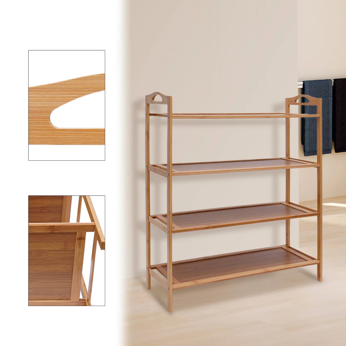 Bamboo Shoe Storage Rack