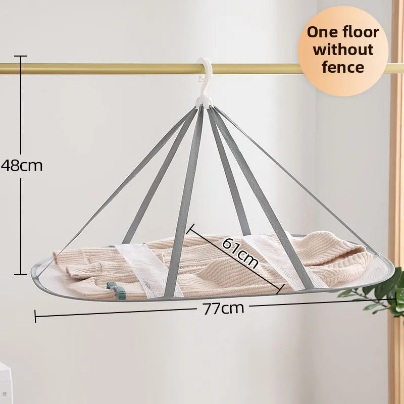 Foldable 1/2/3 Layer Mesh Clothes Drying Net Rack Grey Lay Flat Dry Hanger for Indoor Outdoor Use Delicates Towels Socks Swimsuit