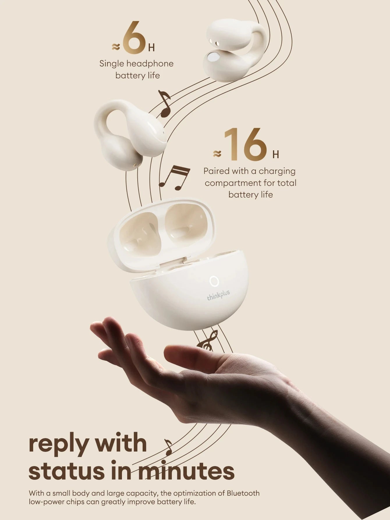 Original Lenovo LP25 Wireless Bluetooth V5.4 Earphones ENC Noise Reduction For HD Calls Headphones Deep Bass Sound Music Earbuds