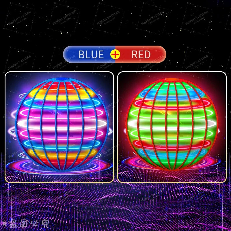 AI Flying Orb Ball Galaxy Cosmic Globe Hand Drone Boomerang Fidget Spinning Toy 9.5cm Diameter Plastic Juggling Ball for Ages 14+