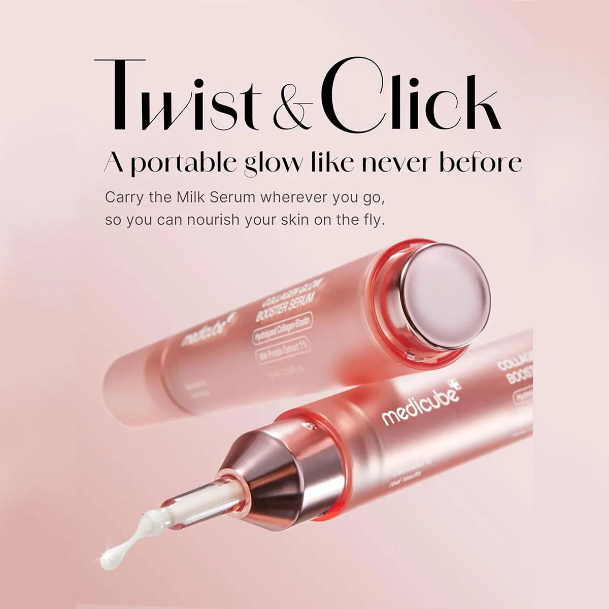 Medicube Collagen Glow Booster Serum 15ml,Silky Cream Texture,Long-Lasting Hydration,Intensive Repair,K-Beauty