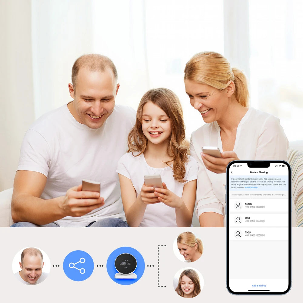 AVATTO WiFi Smart Thermostat,RF Wireless Temperature Controller for Gas Boiler Water Heating,Works with Tuya Alexa Google Home