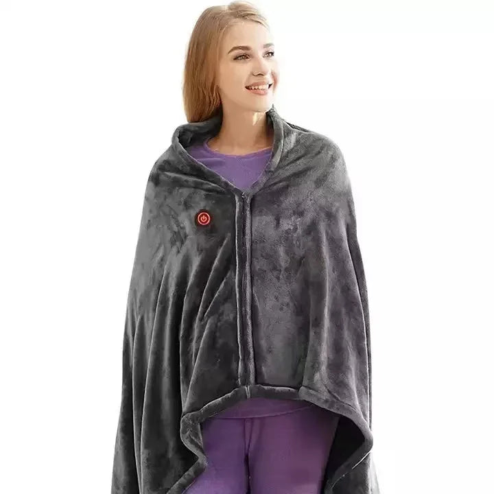 Mink Velvet Electric Blanket USB Heated Shawl Multifunctional Timer Wearable Warmth  Comfortable Home Heating