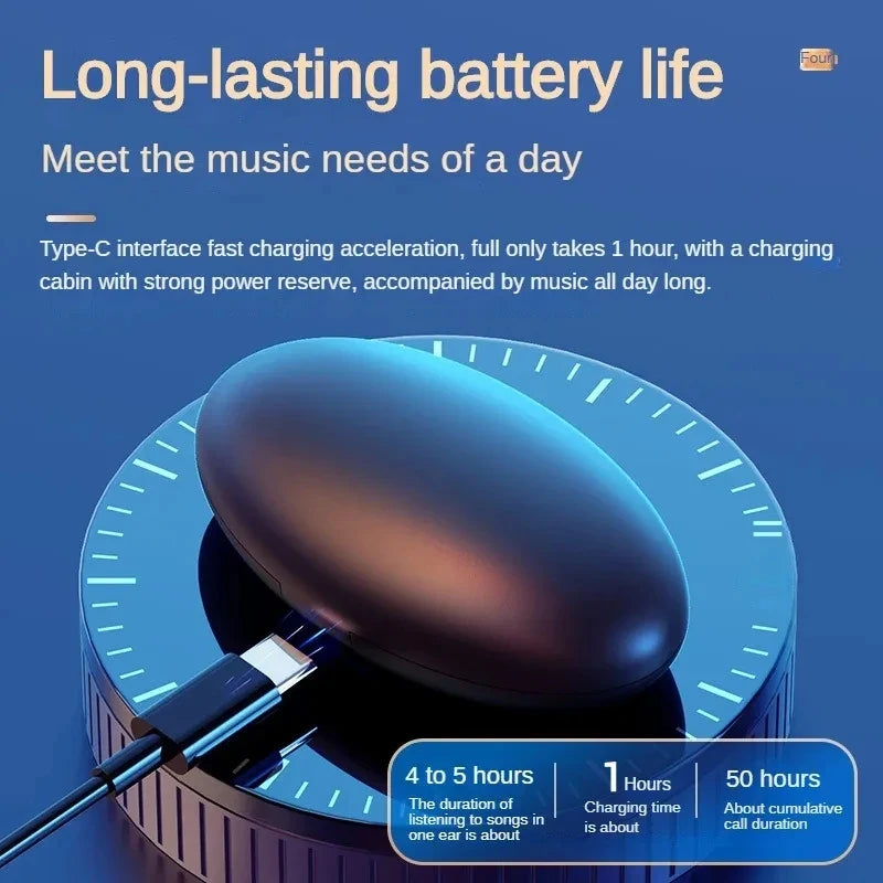 Sleep Invisible Stereo Headset IPX5 Waterproof Wireless Bluetooth Earphone Earbuds