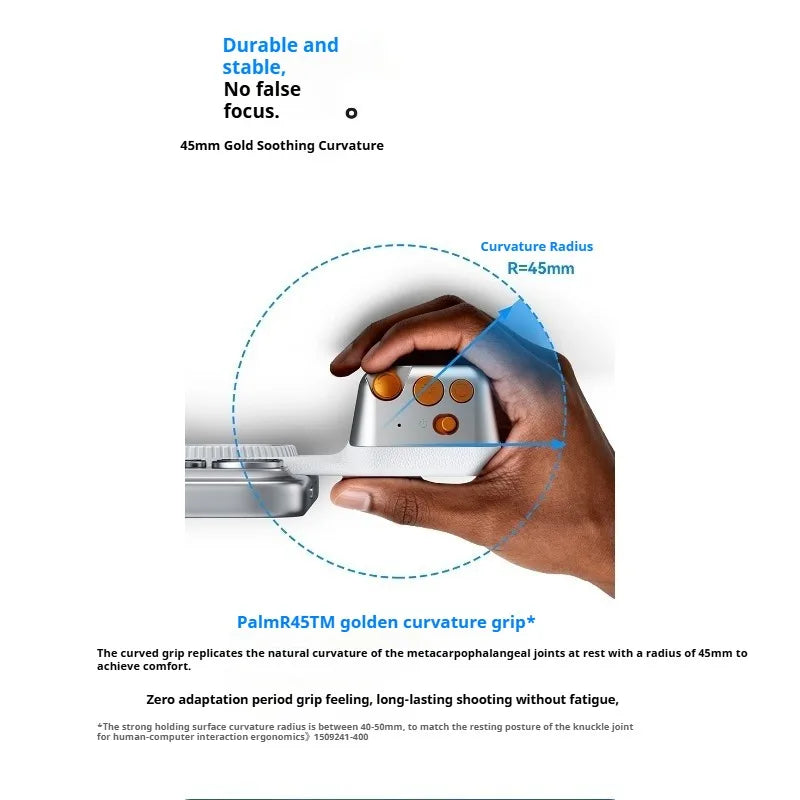 Mobile phone magnetic assistant camera DSLR style suitable for iPhone and Android, comfortable ergonomic grip handle, lightweigh