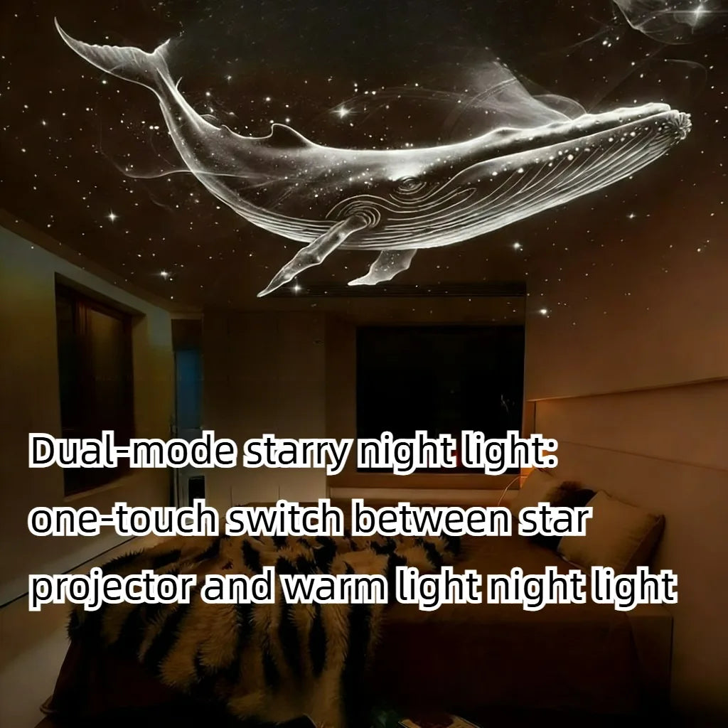 2-in-1 Mini Galaxy Star Projector Night Light – Starry Sky Ambient Lamp for Bedroom