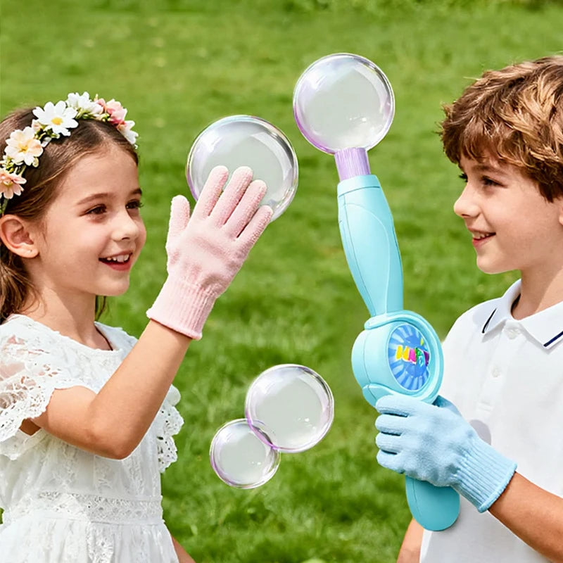 Smoke Bubble Machine Elastic Bubble Wand Interactive Party Colorful Lighting Bubbles