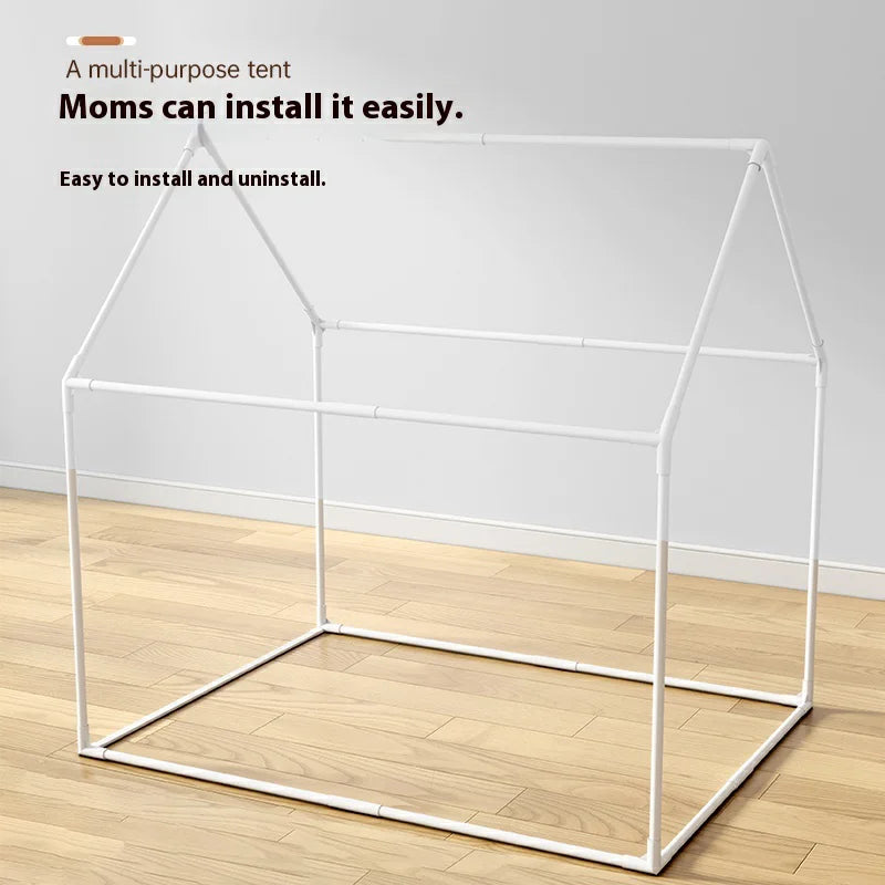 Princess Castle Play Tent for Kids Folding Indoor Play House Cubby Small Baby Tent with Solid Frame No Light Ball
