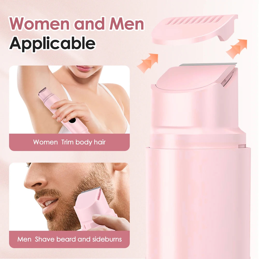 Electric Shaver For Women 2 In 1 Double Head Hair Trimmer Razor Wet & Dry
