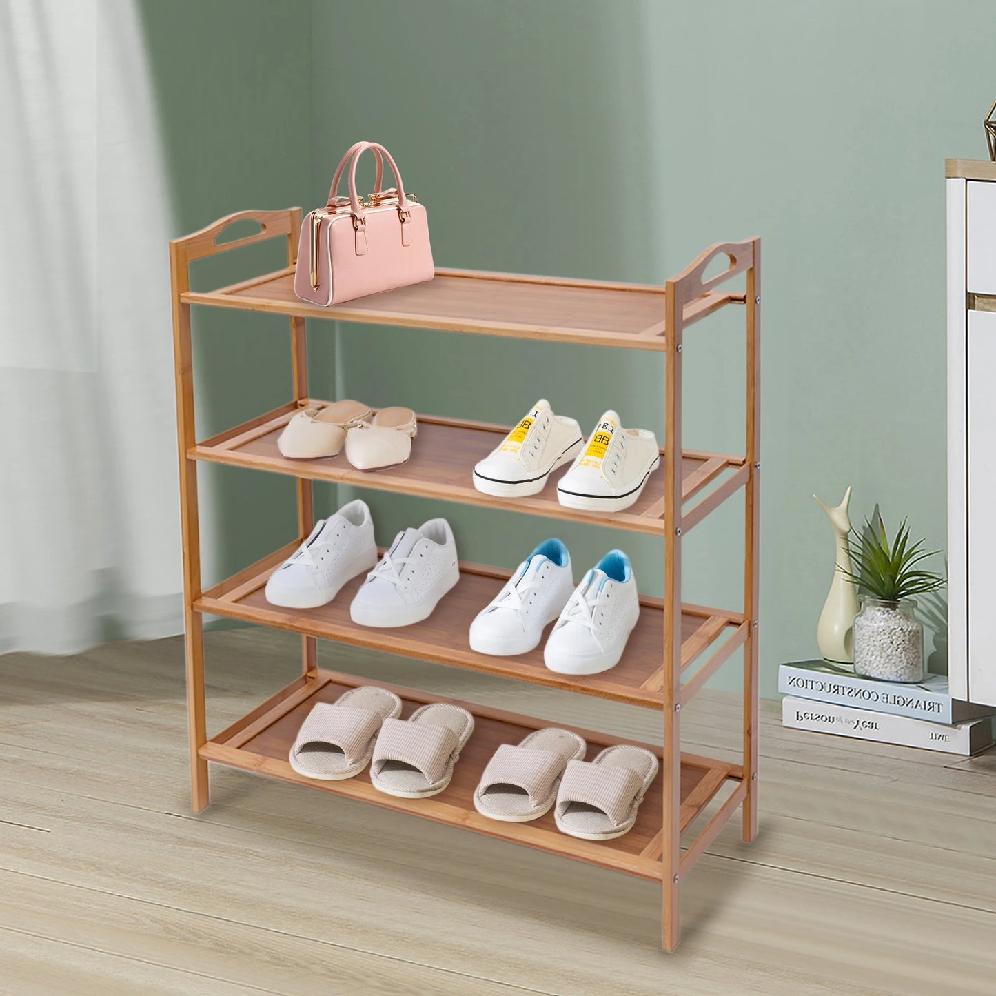 Bamboo Shoe Storage Rack
