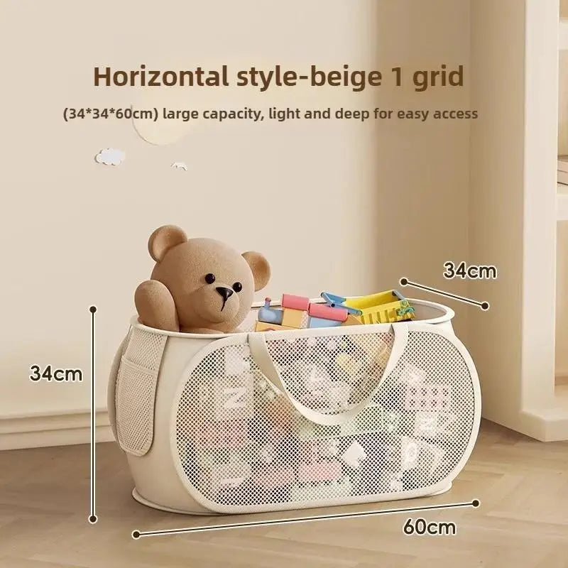 Children's Toys Storage Basket Multifunctional Breathable Mesh Laundry Bag for Dolls And Playroom Organization