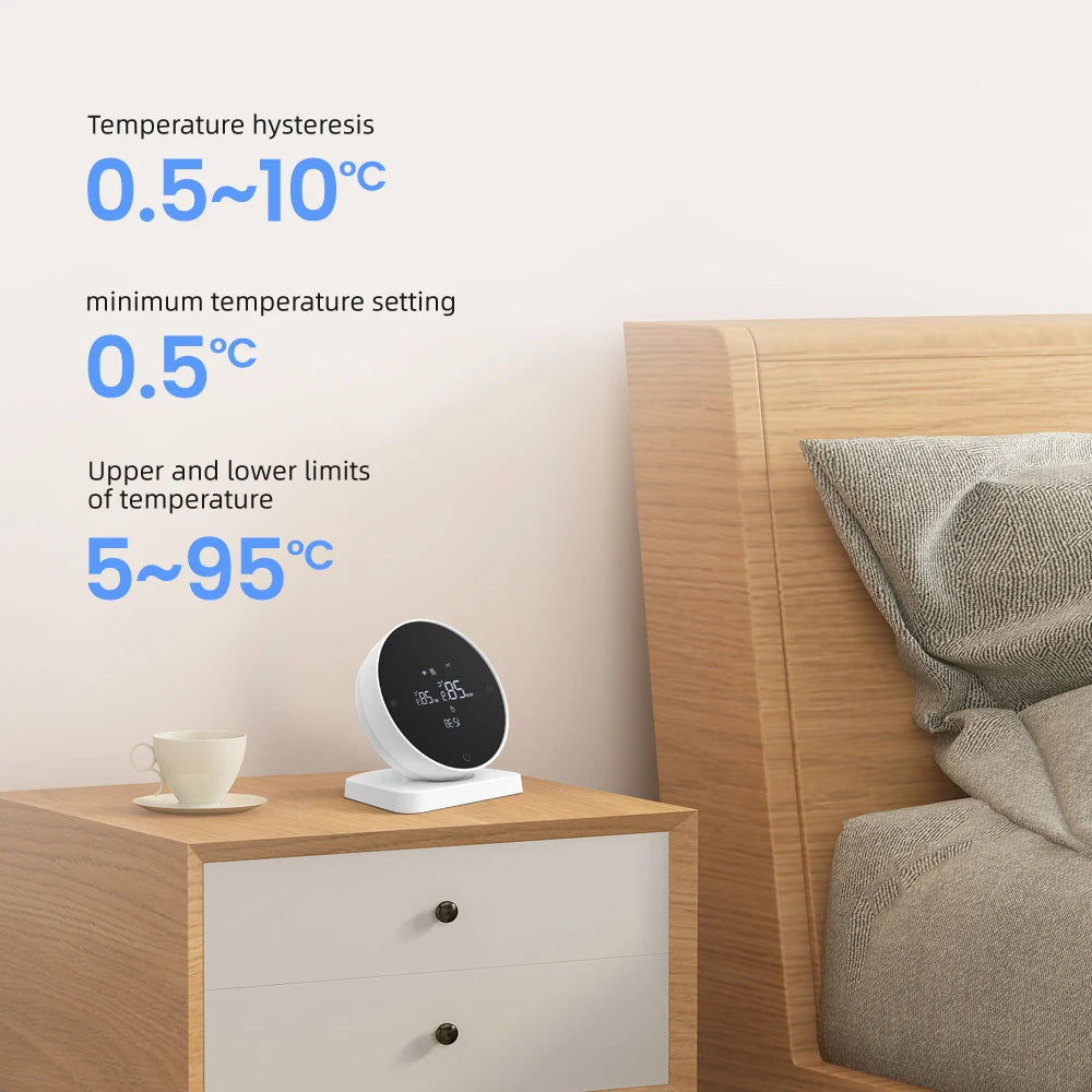 AVATTO WiFi Smart Thermostat,RF Wireless Temperature Controller for Gas Boiler Water Heating,Works with Tuya Alexa Google Home