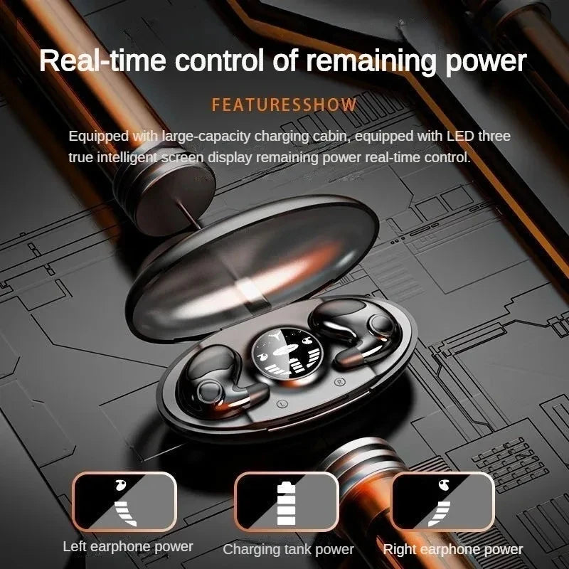 Sleep Invisible Stereo Headset IPX5 Waterproof Wireless Bluetooth Earphone Earbuds