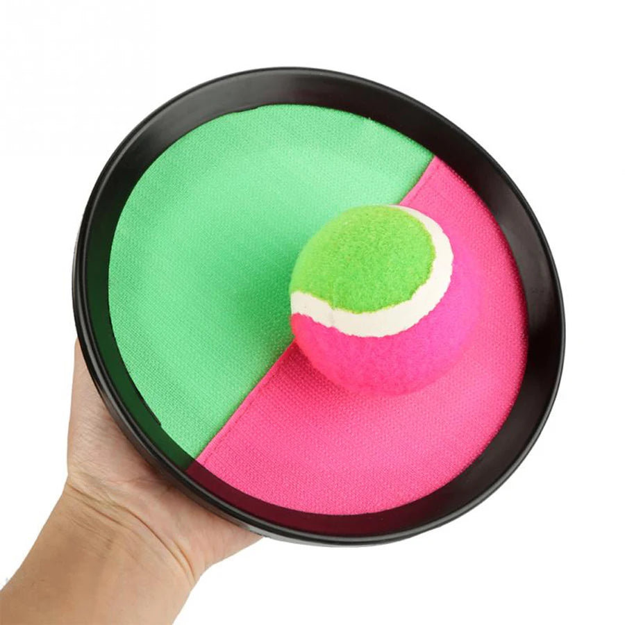 1Set Kids Sucker Sticky Ball Toy 2 Sizes Available Outdoor Sports Catch Ball Game Set Throw and Catch Parent-Child Outdoor Toys