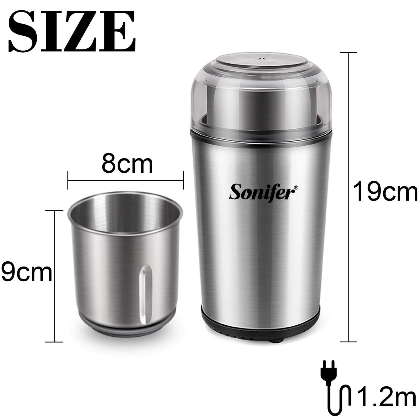 Detachable Electric Coffee Grinder Dry&Wet 2 In 1 Grass Nuts Herbs Grains Pepper Spice Flour Mill Coffee Beans