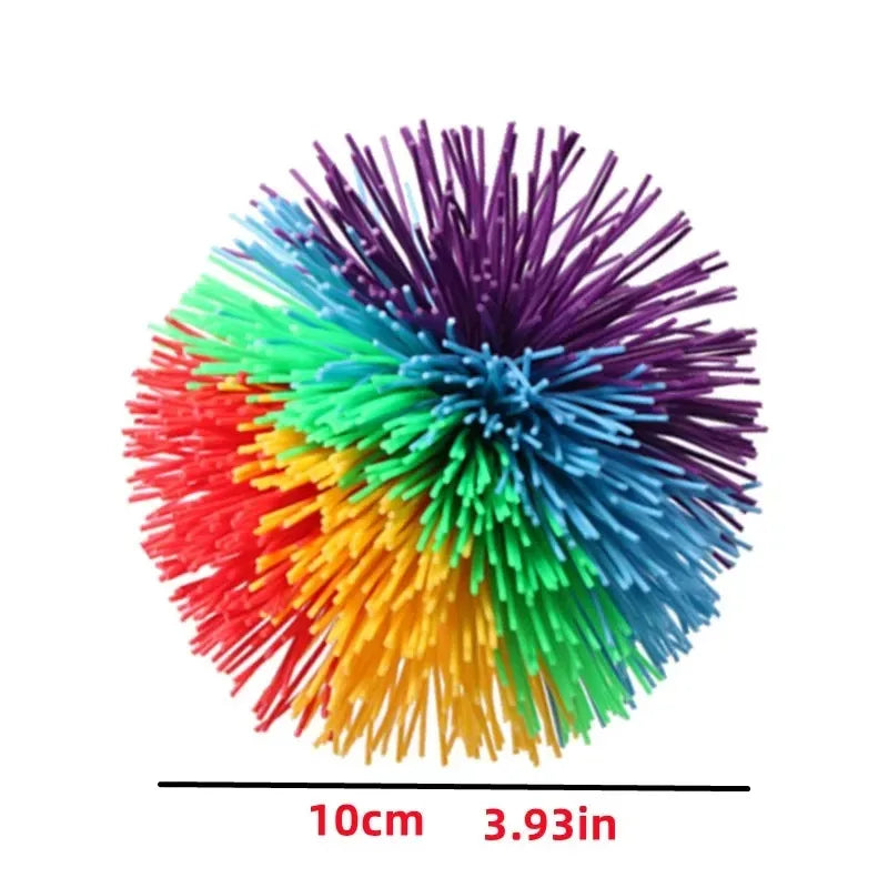 4-Piece Stress Relieving Sensory Toy Set with Random Colors. Bouncy Ball Is Perfect for Children and Adults