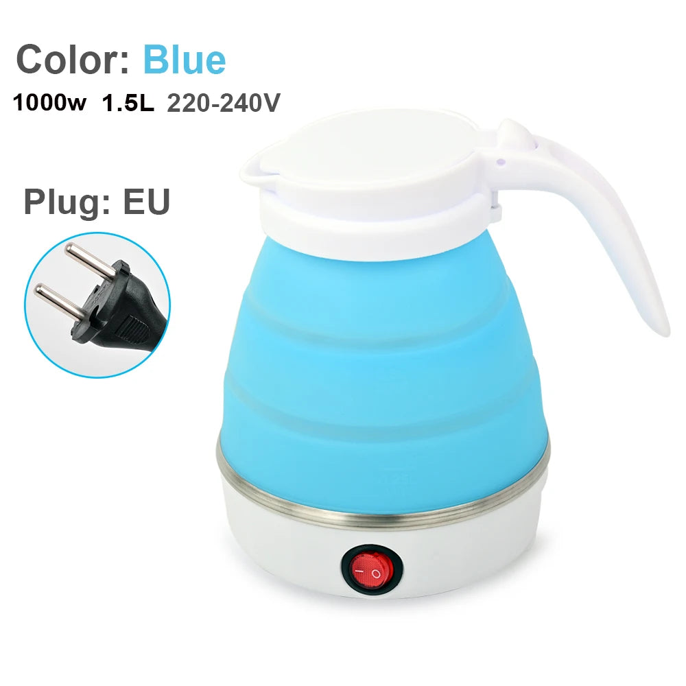 1.5L silicone folding traveling electric kettle