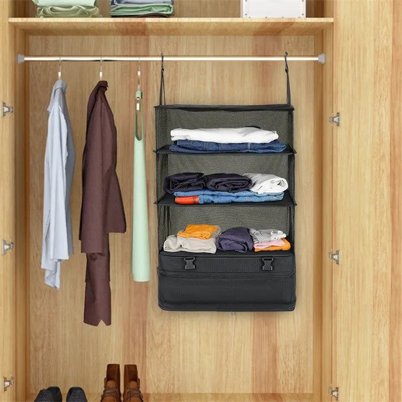 1 Set  Luggage Travel Organizer Hanging Packing Cubes Hanging Shelves