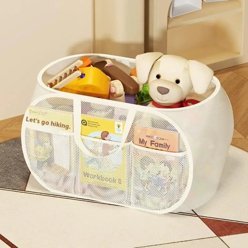 Children's Toys Storage Basket Multifunctional Breathable Mesh Laundry Bag for Dolls And Playroom Organization