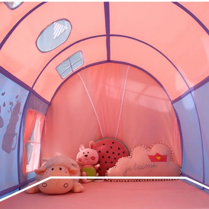 Large Kids Play House Tent With Window Portable Children Bed Tent For Boys Girls Indoor Play Game House Castle
