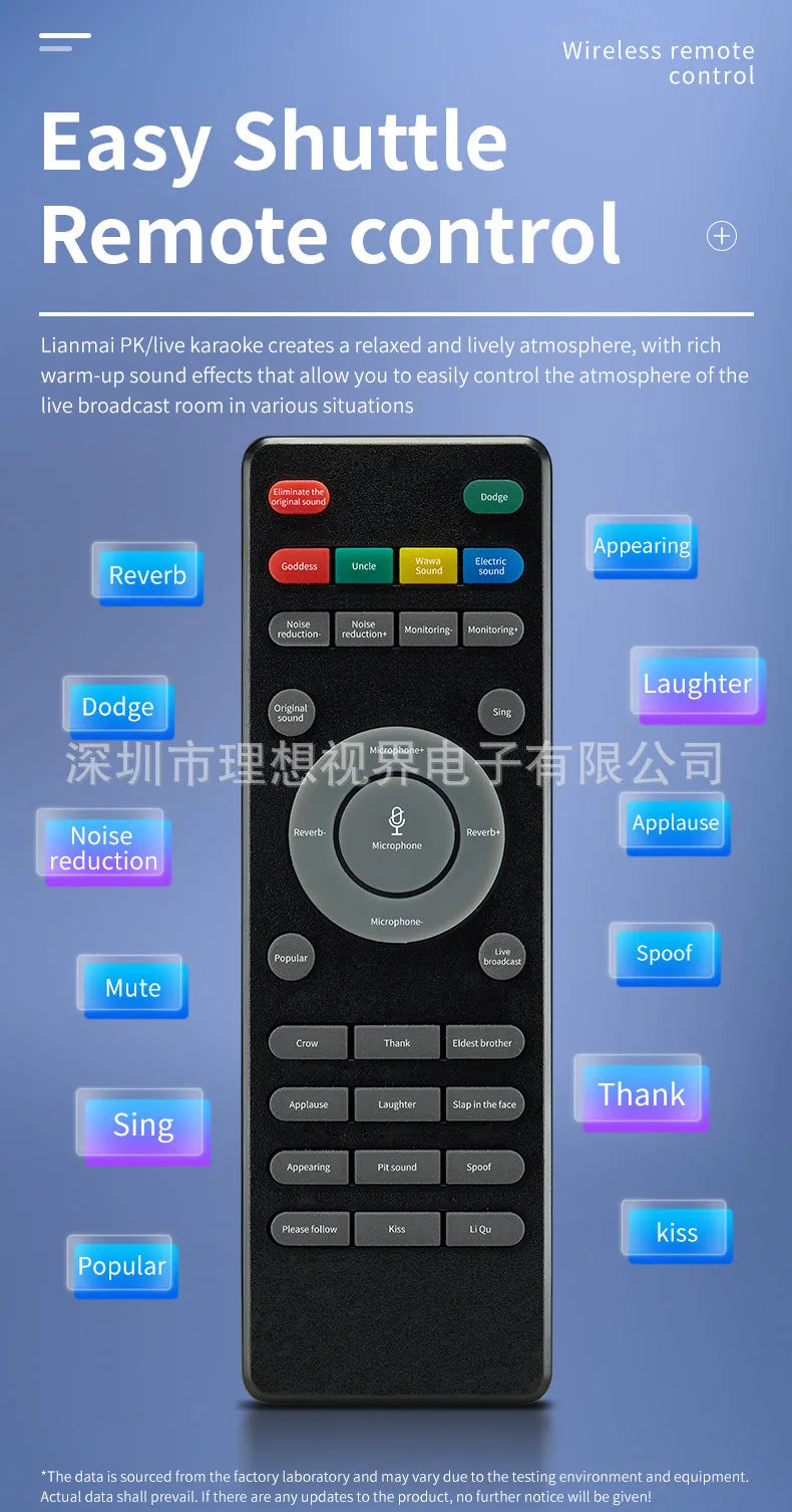 The all-in-one headset and microphone live streaming kit has a built-in microphone and ear return for overseas Tiktok live stream