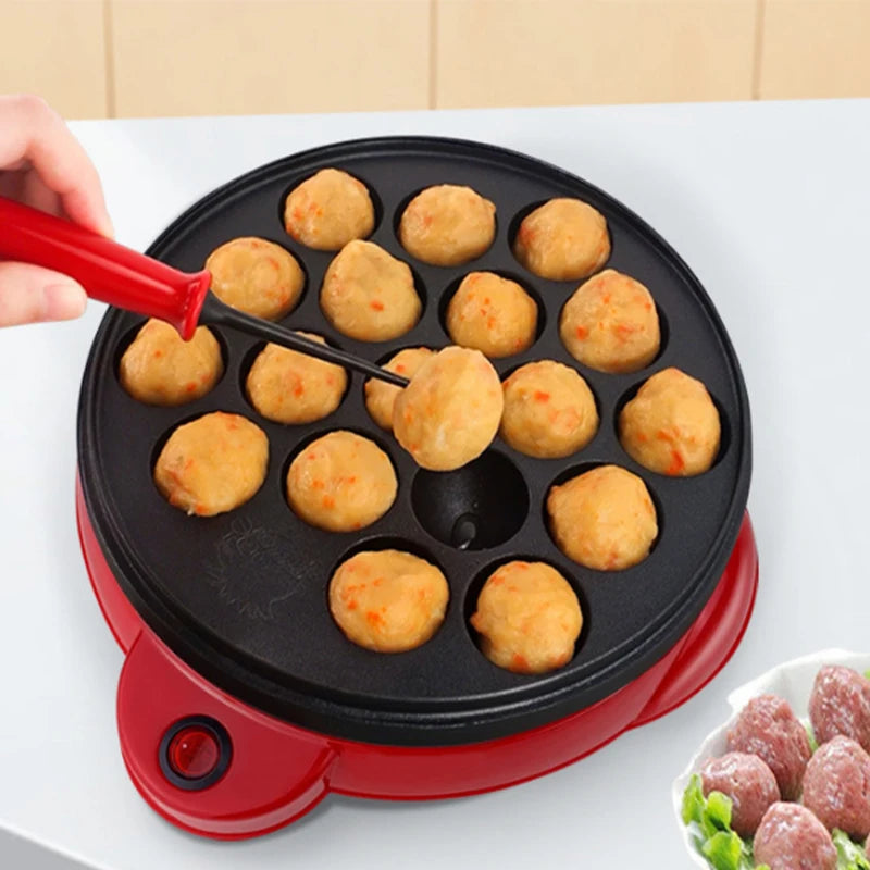 220V Chibi Maruko Baking Machine Household Electric Takoyaki Maker Octopus Balls Grill Pan Professional Cooking Tools cake maker