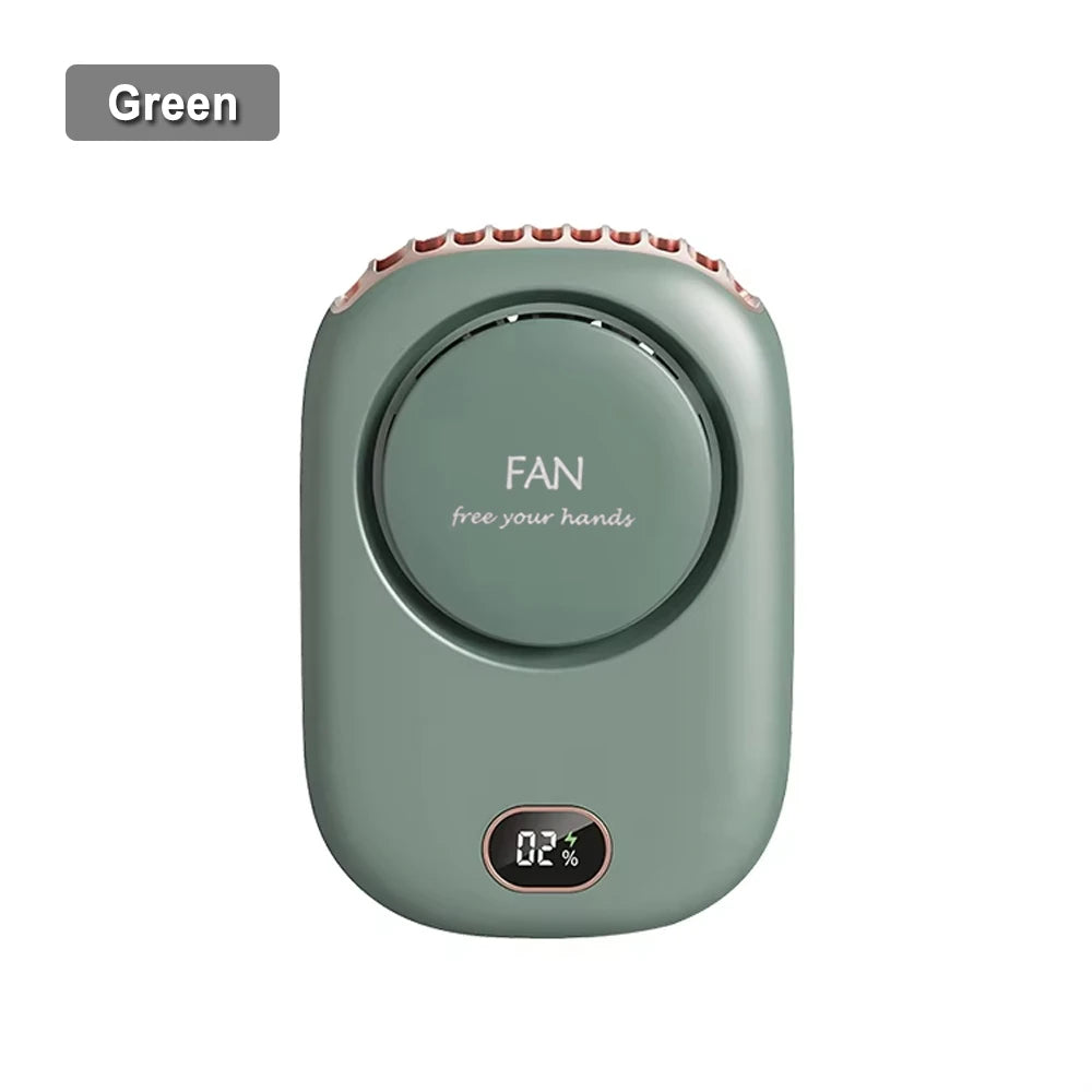 Mini Portable USB Rechargeable Waist Fan for Travel Clip-On Shirt Fan with Three Speed Settings Cooling Only
