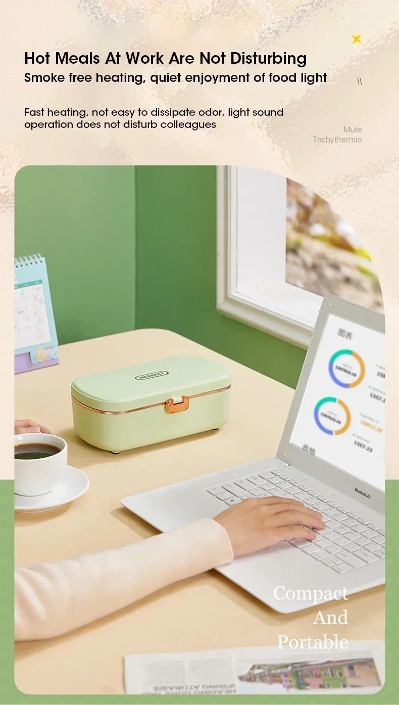 900ML Electric Lunch Box Portable Food Warmer With Heat Preservation