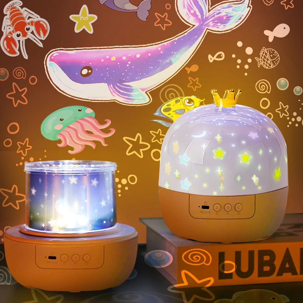 15 Sets of Films Ocean Night Light Projector, Kids Projector for Bedroom