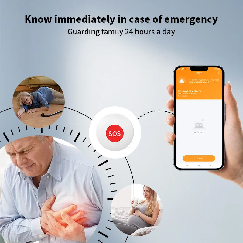SOS Panic Call Button Share with Family App Emergency Alarm