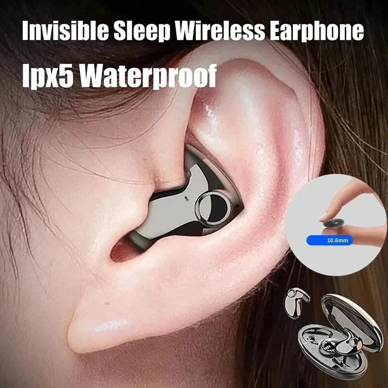 Sleep Invisible Stereo Headset IPX5 Waterproof Wireless Bluetooth Earphone Earbuds