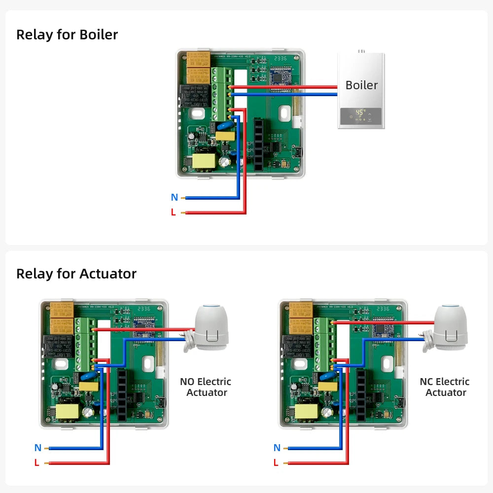 AVATTO WiFi Smart Thermostat,RF Wireless Temperature Controller for Gas Boiler Water Heating,Works with Tuya Alexa Google Home