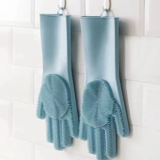 Silicone dishwashing gloves