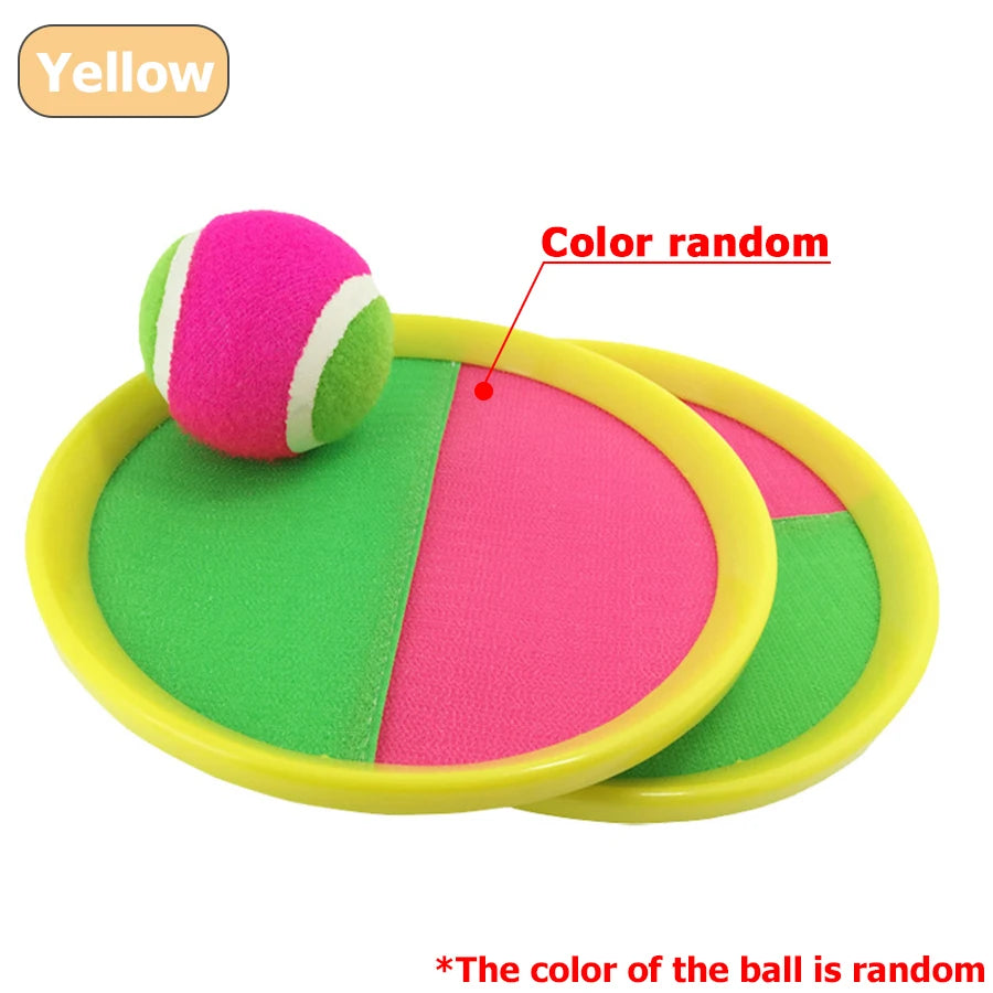 1Set Kids Sucker Sticky Ball Toy 2 Sizes Available Outdoor Sports Catch Ball Game Set Throw and Catch Parent-Child Outdoor Toys