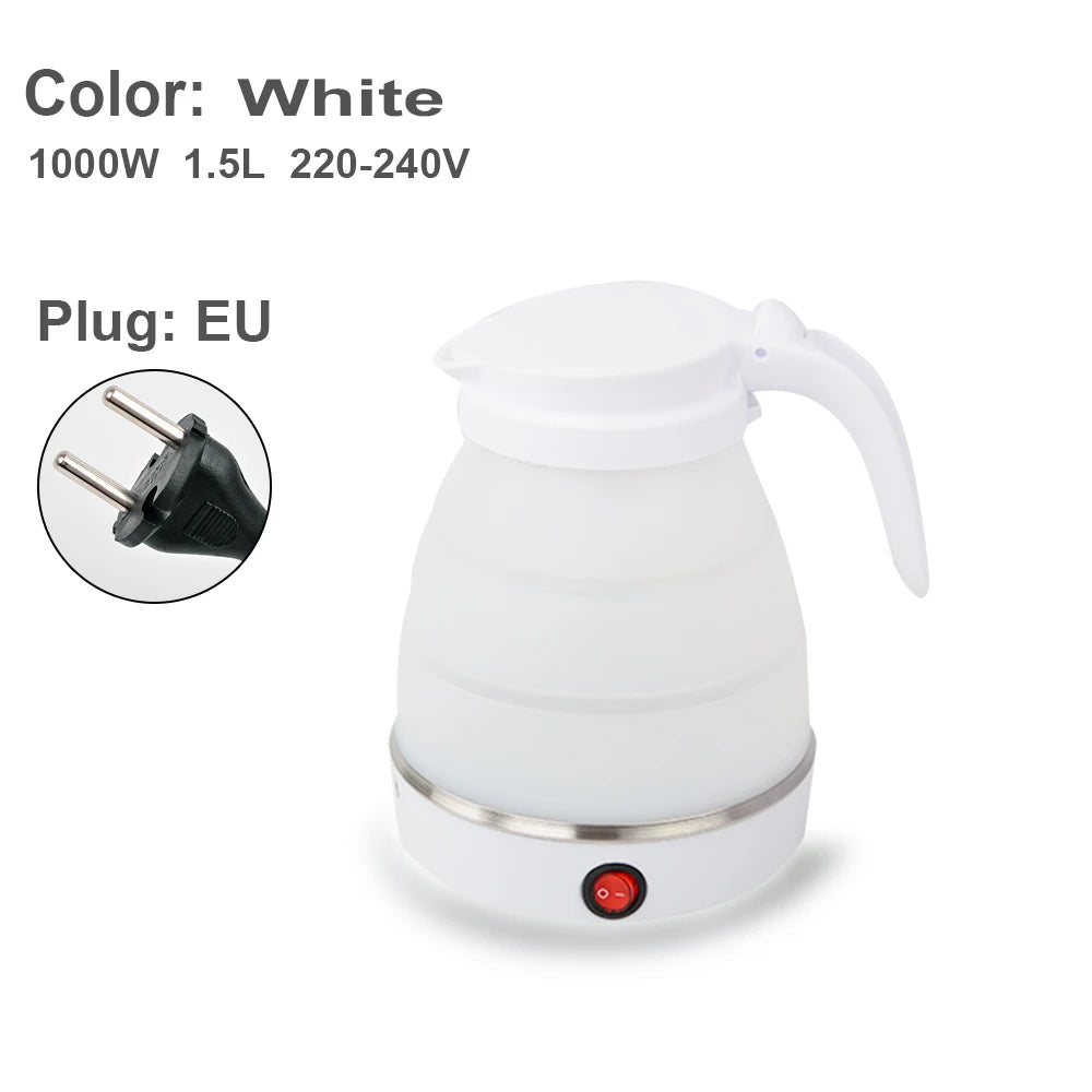 1.5L silicone folding traveling electric kettle
