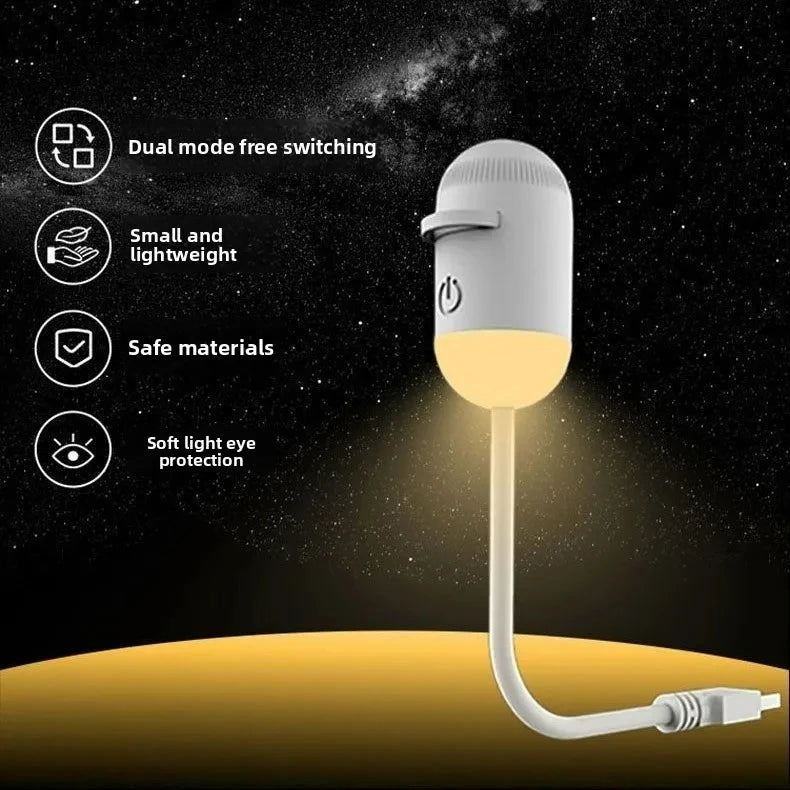 2-in-1 Mini Galaxy Star Projector Night Light – Starry Sky Ambient Lamp for Bedroom