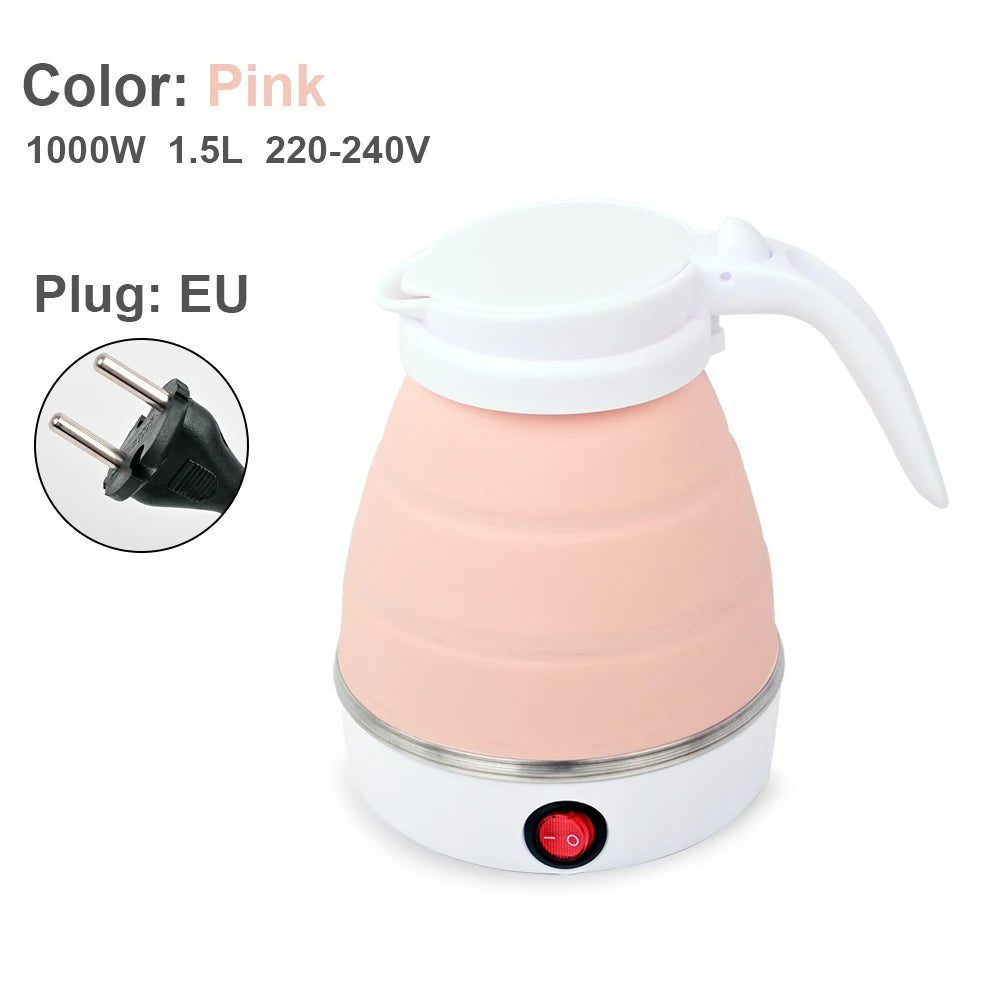 1.5L silicone folding traveling electric kettle