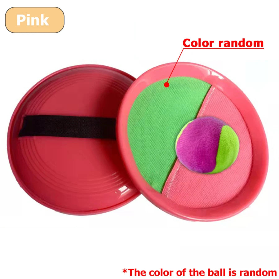 1Set Kids Sucker Sticky Ball Toy 2 Sizes Available Outdoor Sports Catch Ball Game Set Throw and Catch Parent-Child Outdoor Toys