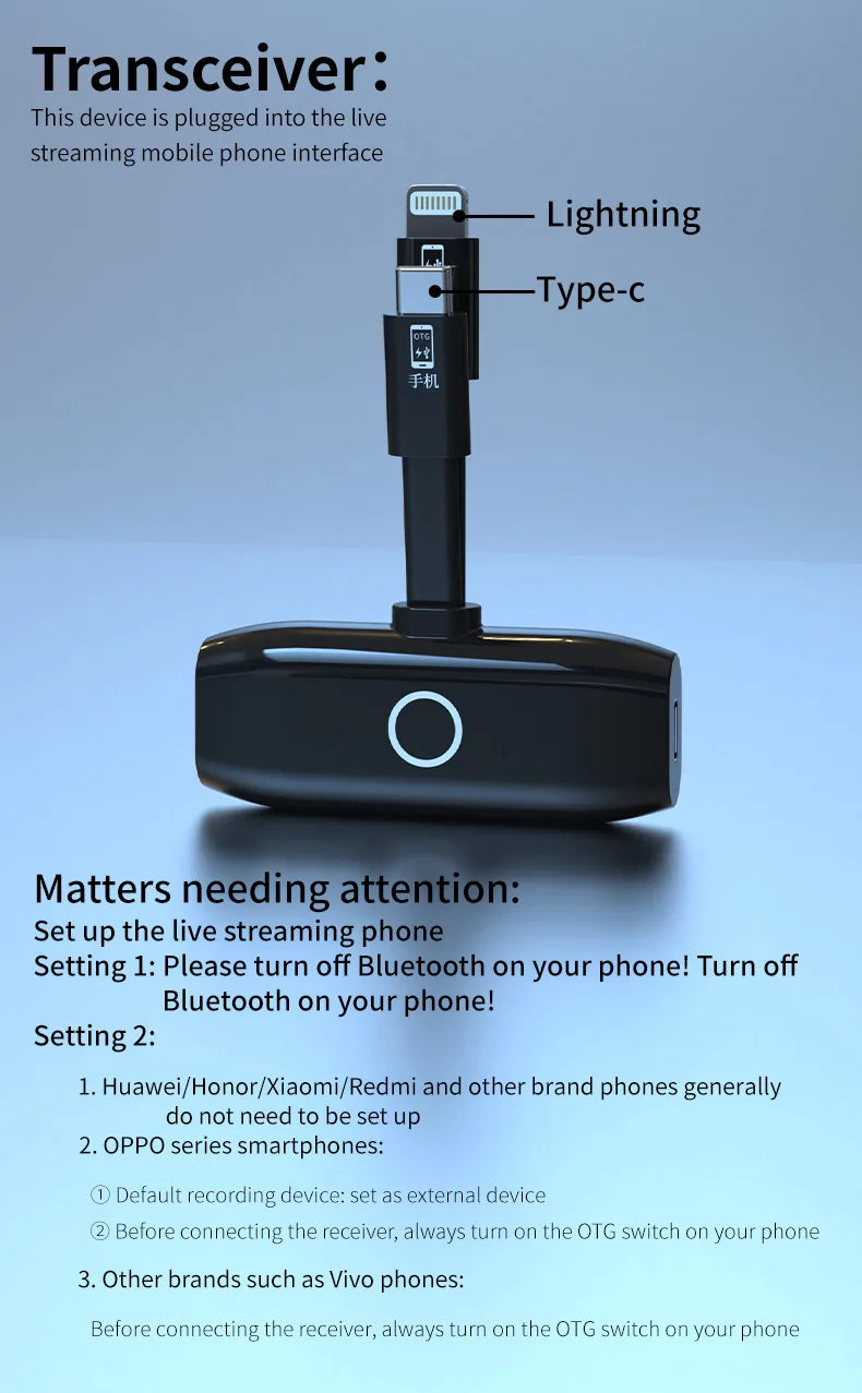 The all-in-one headset and microphone live streaming kit has a built-in microphone and ear return for overseas Tiktok live stream