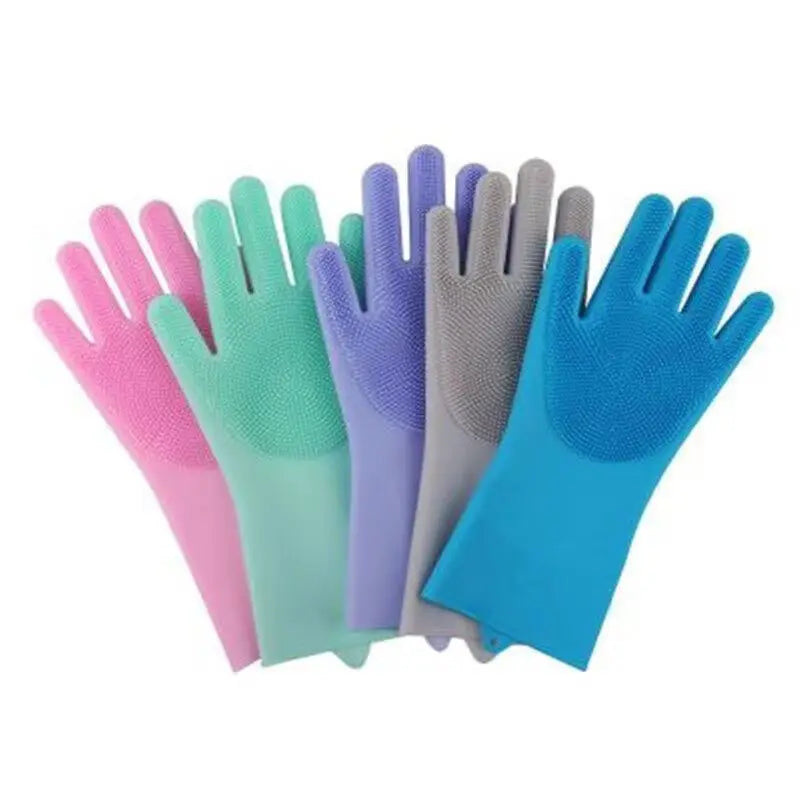 Silicone dishwashing gloves