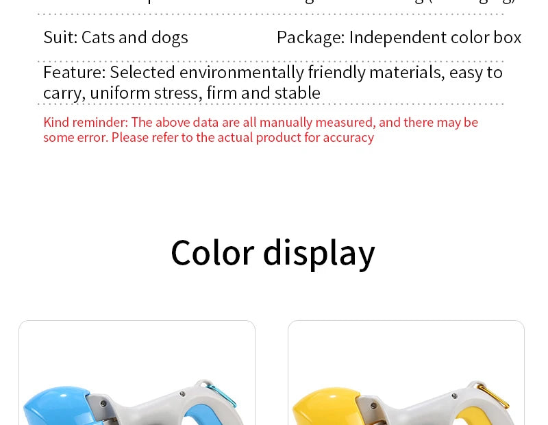 Pet Poop Picker Portable Scooper Animal Waste Sanitary