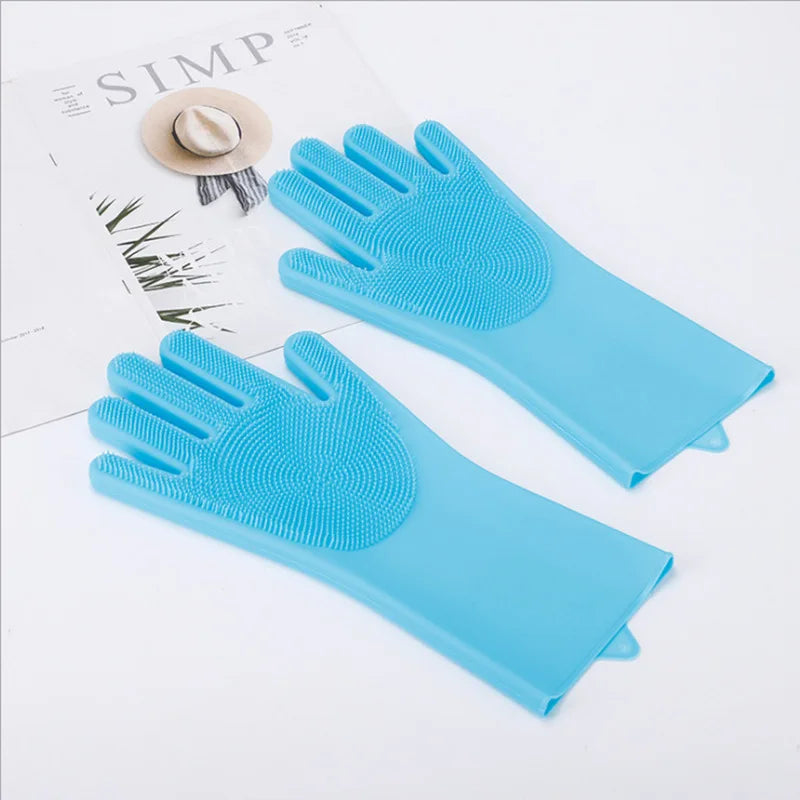 Silicone dishwashing gloves