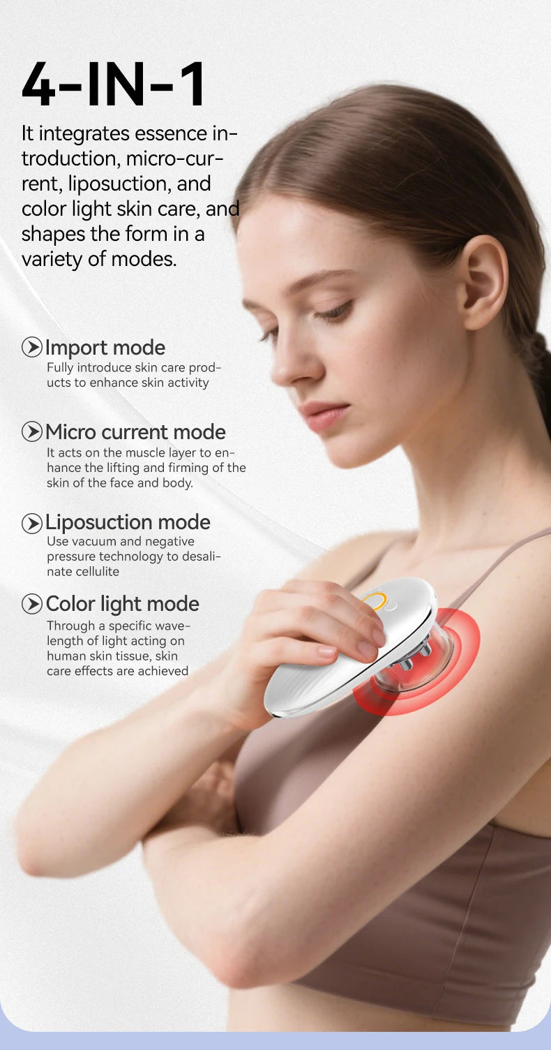 Face & Body Sculpting Massager Cellulite Body Shaping Massage Equipment ABS Hand Instrument Battery Powered for Relaxation